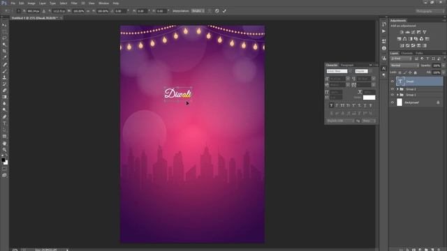 Diwali Celebration Flyer Design in Photoshop Tutorial смотреть онлайн