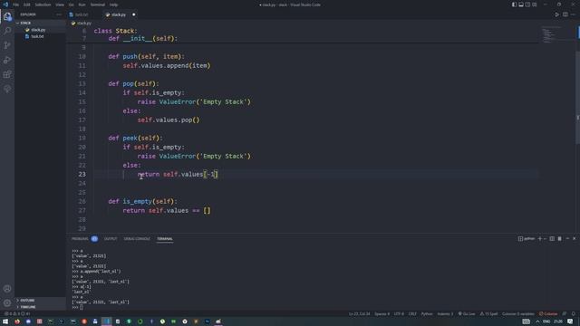 ДЕЛАЮ СВОЙ STACK! КАК СДЕЛАТЬ STACK ОБЪЕКТ НА PYTHON? смотреть онлайн