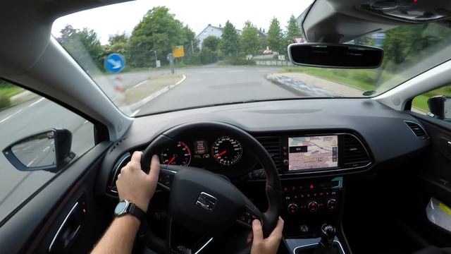 Seat Leon 1.4 TSI FR (2017) - POV Country Road and City Drive смотреть онлайн