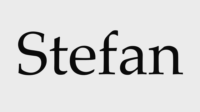 How to Pronounce Stefan смотреть онлайн