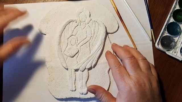 Мастер-класс по изготовлению панно из соленого теста «Мамина любовь». Часть 2. смотреть онлайн