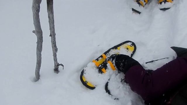 Тест снегоступов в горной местности