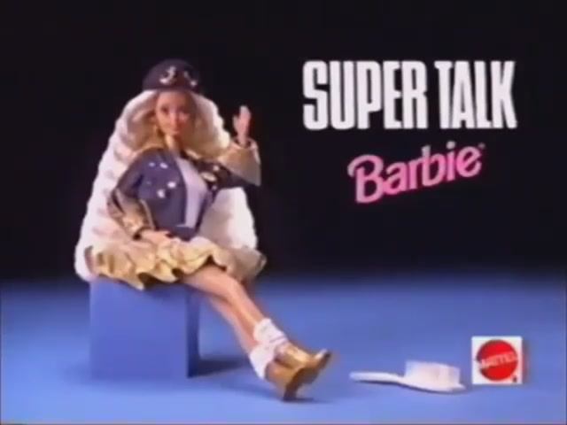 1994 Реклама куклы Барби Маттел Super Talk Barbie