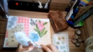 Украшаю скетчбук сделанный своими руками, своими рисунками и не только #12