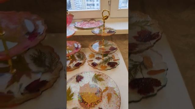 Фруктовница, блюдо для сервировки из эпоксидной смолы. смотреть онлайн