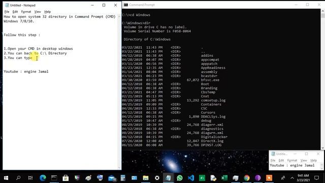 How to Open System32 in Command Prompt (CMD) Windows 10/8/7 смотреть онлайн