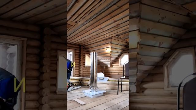 УСТАНОВКА СЕНДВИЧ ДЫМОХОДА в бане! Дымоход для бани!