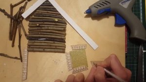 Поделка - деревянный домик из прутиков