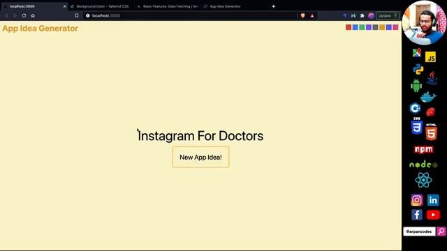 Building A Simple App Idea Generator in NextJS/ReactJS and Tailwind CSS