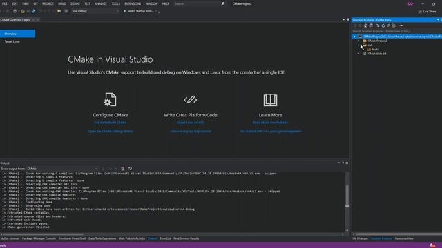 C++ CMake Project in Visual Studio 2019 | Getting Started смотреть онлайн