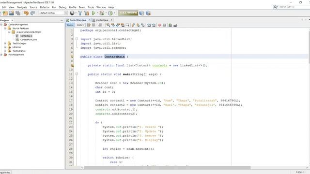 Updating Data in List | Java DAO Pattern with List | Contact Management | Java in Nepali смотреть онлайн
