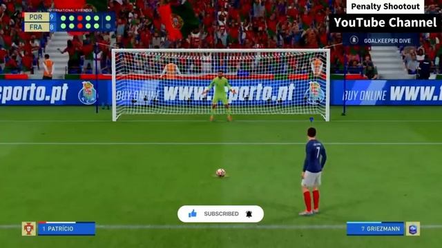 France vs Portugal | Penalty Shootout | Ronaldo vs Mbappe | FIFA Gameplay смотреть онлайн