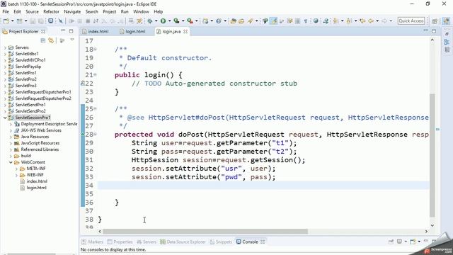 Java Servlet Session смотреть онлайн