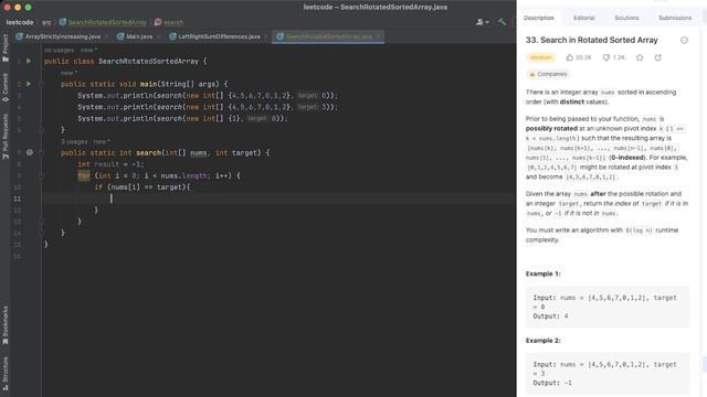 33. Search in Rotated Sorted Array || LeetCode 33 || Java Problem Easy