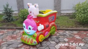 Детский аттракцион качалка , Паровозик с игрой