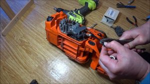 ECHO CS350WES/TES IGNITION COIL REMOVE ЗАМЕНА КАТУШКИ ЗАЖИГАНИЯ A411-000150 МАГНЕТО