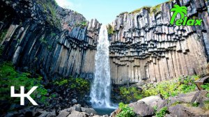 A very Beautiful Waterfall and the Sound of Water Falling from high cliffs