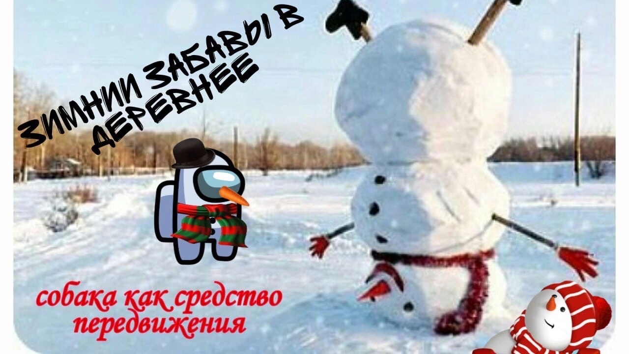 Зимние забавы в деревне)))))) смотреть онлайн