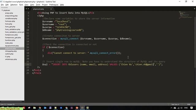 Day17: PHP Insert Data Into MySQL