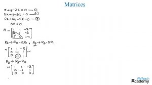 029-Solution of Homogeneous System of Linear Equations Example - 2 ⧸ Matrices ⧸ Maths Algebra