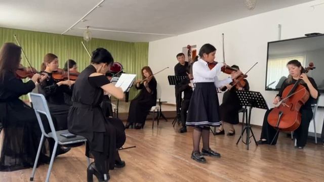 Ш. Данкля Вариации на тему Паччини, Куттымуратова Каламкас, студ оркестр смотреть онлайн