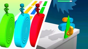 Игры Layers Roll VS Slice ASMR Прохождение и геймплей мобильных игр новые уровни