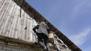 Приехали в Потеряевку .  Обутому в машине не поместиться.  02. 06. 2018
