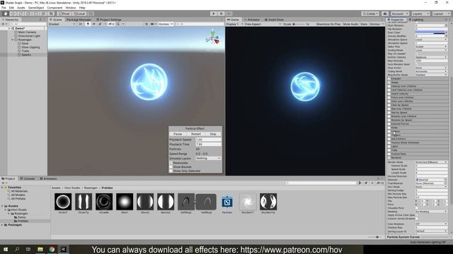 Создание эффекта Расенгана (Расен-сюрикена) с аниме Наруто | Урок по игровым спецэффектам в Unity смотреть онлайн