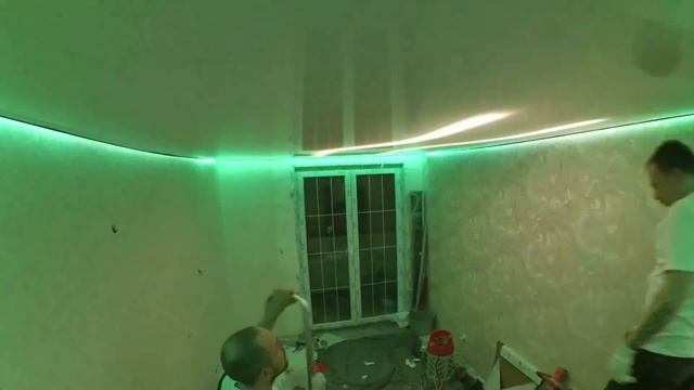 Монтаж натяжных потолков со световыми линиями смотреть онлайн