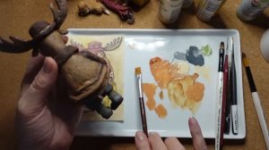 МК ватная игрушка "Уважаемый Лось" Часть 8.   DIY spun cotton toy " Dear Moose" Part 8