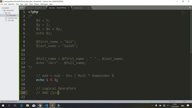 Jifunze PHP na MySQL #03 - Arithmetic and Logical Operators and Commenting on PHP (Swahili) смотреть онлайн