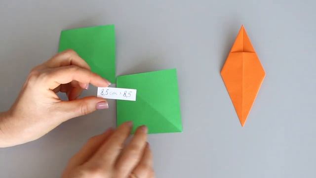 Оригами МОРКОВЬ из бумаги.Origami fácil ZANAHORIA de papel.DIY Easy Paper CARROT