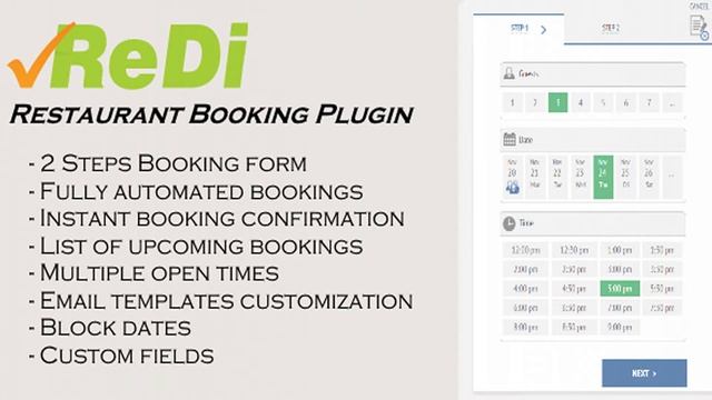 ReDi Restaurant Booking plugin for WordPress | Codecanyon Scripts and Snippets смотреть онлайн