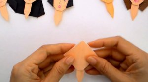 Origami doll : face and hair / พับกระดาษ ตุ๊กตา ใบหน้าและผม