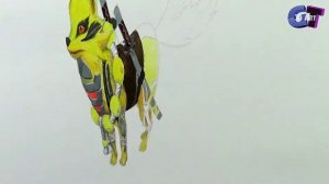 3D drawing pet apocalypse fox | FREE FIRE DRAWING