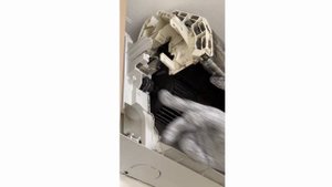 Detailed steps to disassemble Panasonic Air Conditioner model CS-S9PKZW for cleaning