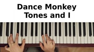 DANCE MONKEY НА ПИАНИНО как играть на фортепиано Дэнс манки обучение разбор туториал легко ноты уро