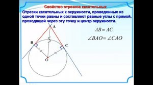Некоторые свойства окружности Касательная к окружности