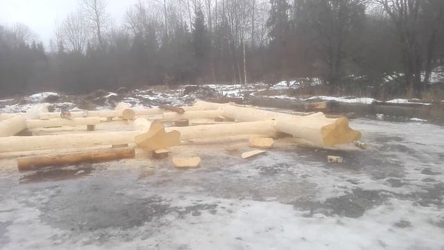 Как мы строили наш дом. Строим небольшой, уютный сказочный сруб. Часть 1. смотреть онлайн