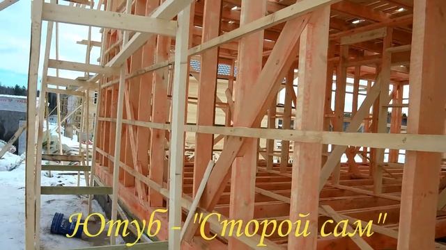 Каркас дома, для перекрёстного утепления. смотреть онлайн