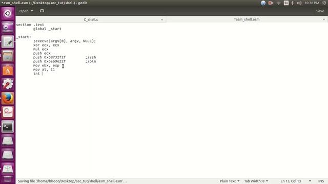 execve - Linux Shellcode Tutorial смотреть онлайн