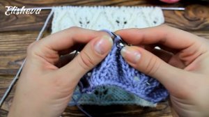 Узор Листики. Вязание спицами