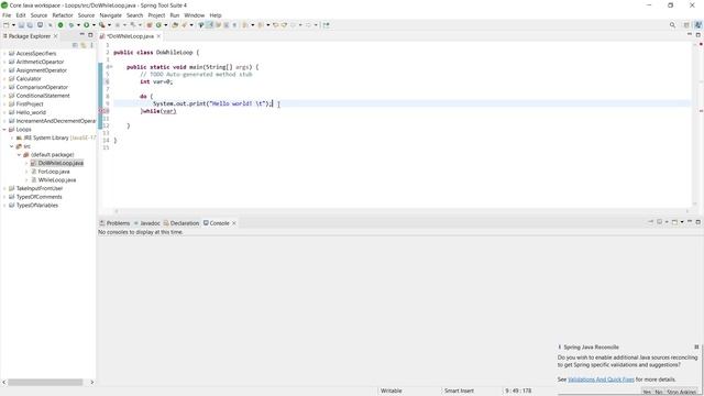 do while loop in Java | Loops in java | Core java tutorial for beginners| looping statements in Jav