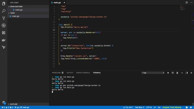 Golang Websockets with Socket.IO tutorial смотреть онлайн