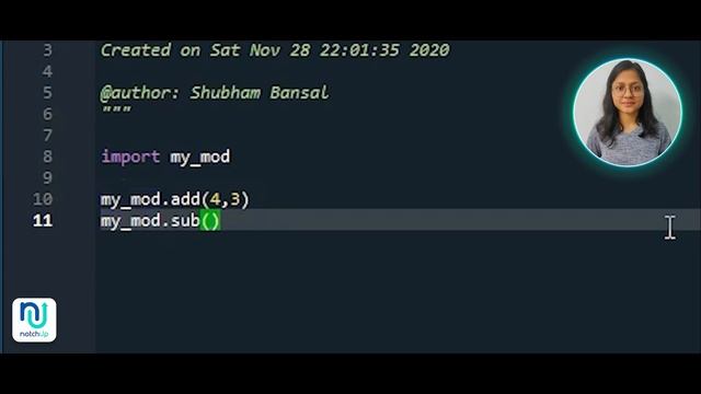 Learn To Create Your Own Module In Python In 5 Mins ? |2021| NotchUp Master Class By Siddhi Bansal
