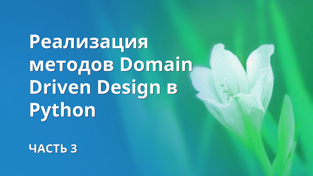 Реализация методов Domain Driven Design в Python #3
