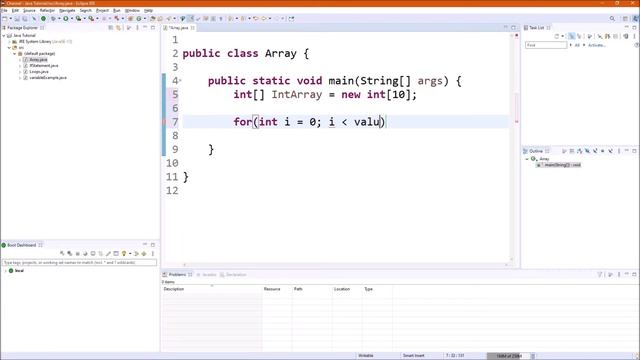 Beginner's Java Tutorial One Dimensional Array