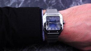 Cartier Santos de Cartier Large wssa0030 Blue Unboxing & Presentation