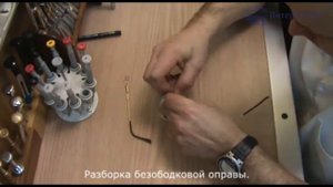 Разборка безободковой оправы