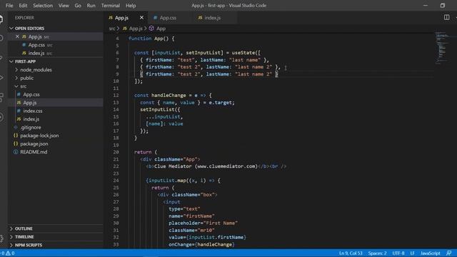 Add or remove input fields dynamically with React смотреть онлайн